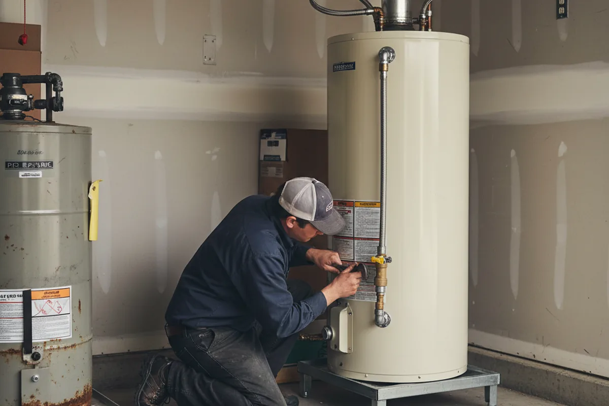 Water heater and shutoff valve replacement in Centralia