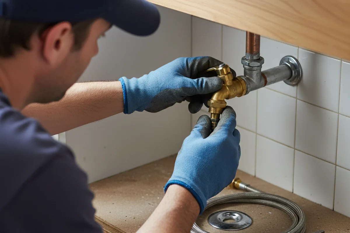 Shutoff valve and fitting work during Emergency Plumbing in Centralia